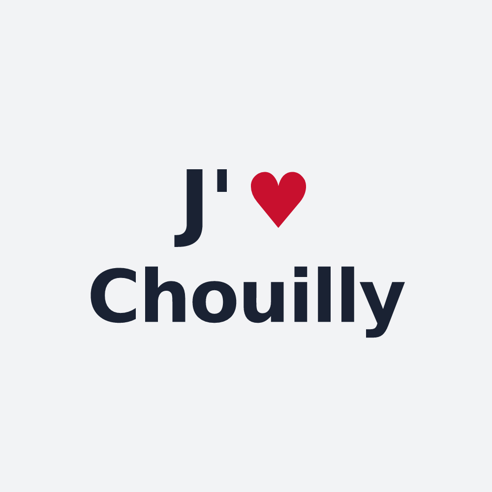 Poster personnalisé Chouilly — design J'aime Chouilly
