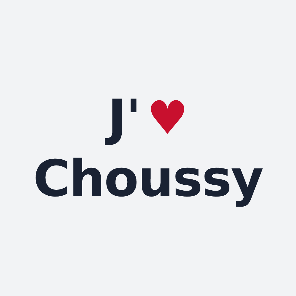 Poster personnalisé Choussy — design J'aime Choussy