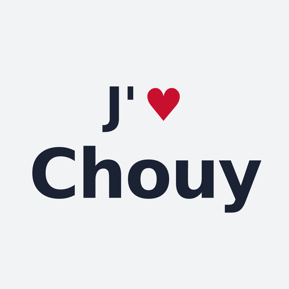 Poster personnalisé Chouy — design J'aime Chouy