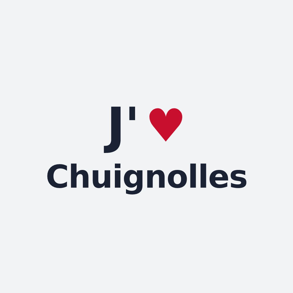 Poster personnalisé Chuignolles — design « J'aime Chuignolles » imprimé sur le poster