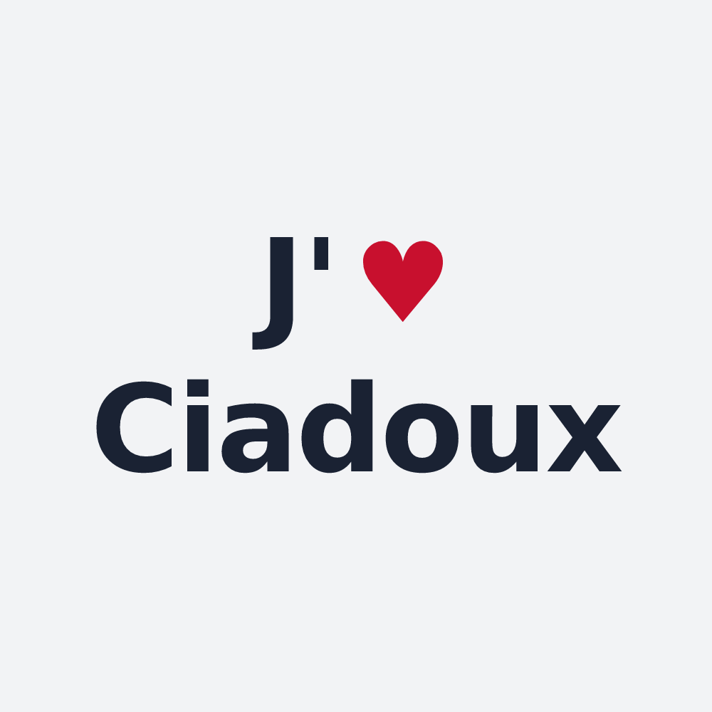 Poster personnalisé Ciadoux — design J'aime Ciadoux