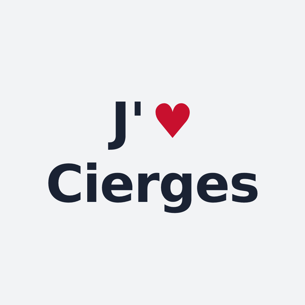 Poster personnalisé Cierges — design J'aime Cierges