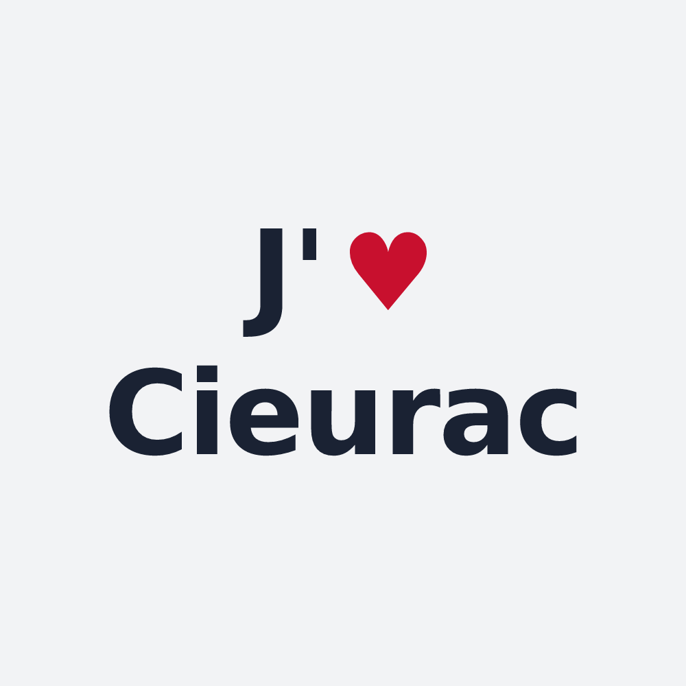 Poster personnalisé Cieurac — design J'aime Cieurac