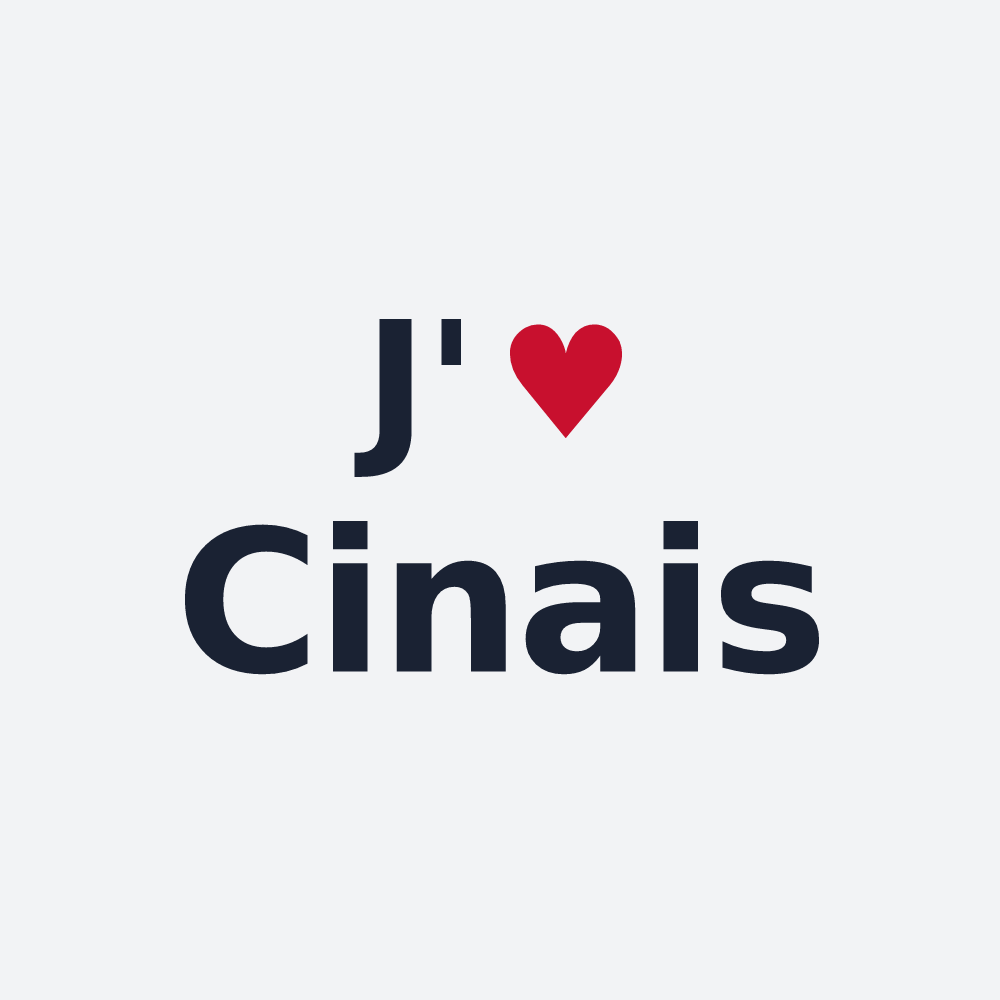 Poster personnalisé Cinais — design J'aime Cinais