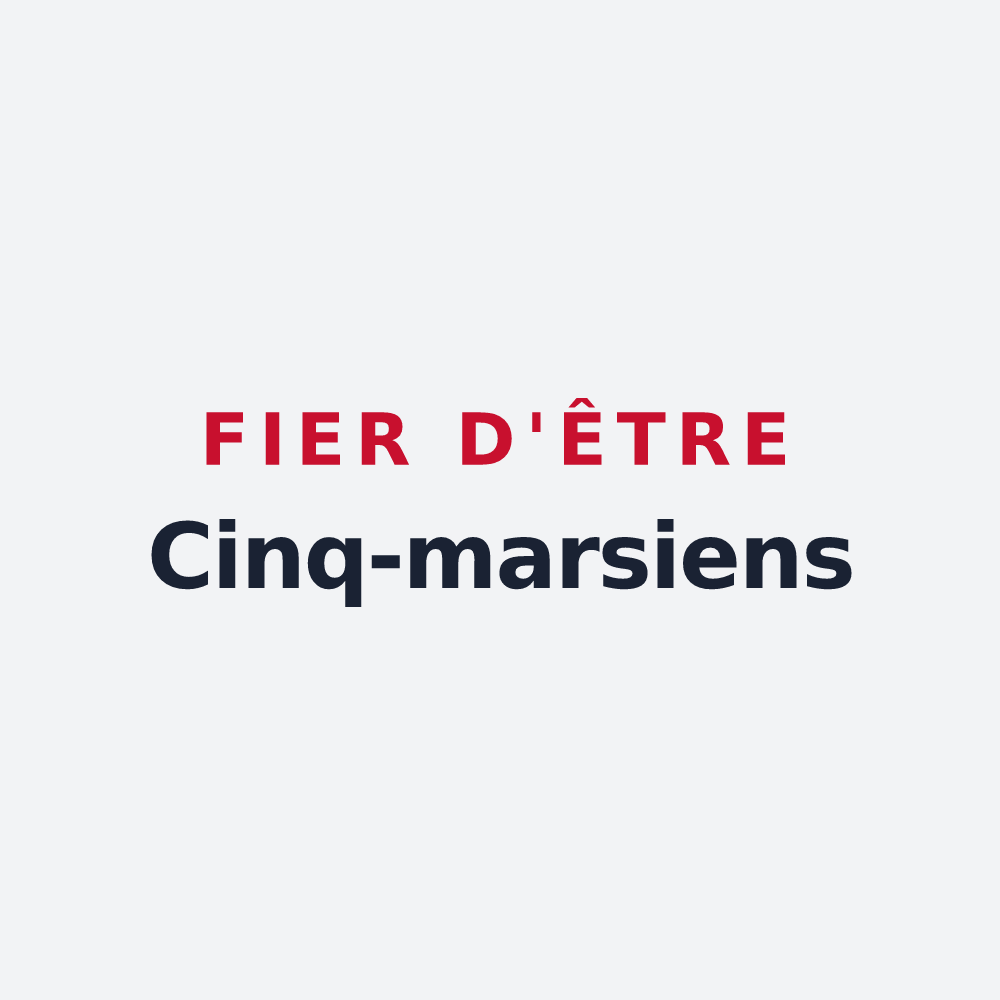 Poster « Fier d'être Cinq-marsiens » — design pour Cinq-Mars-la-Pile