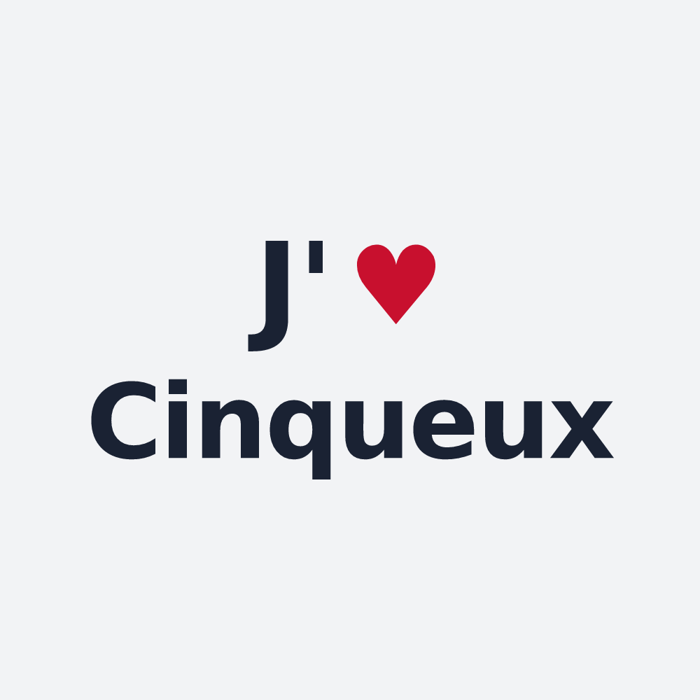 Poster personnalisé Cinqueux — design J'aime Cinqueux