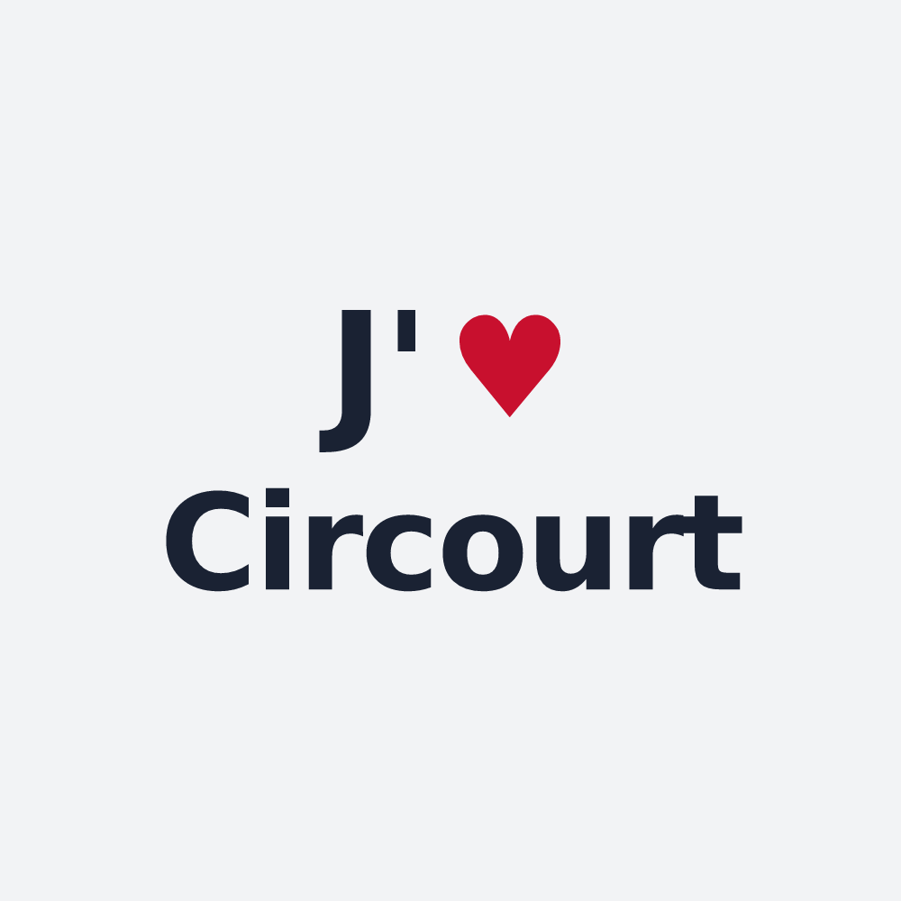 Poster personnalisé Circourt — design « J'aime Circourt » imprimé sur le poster
