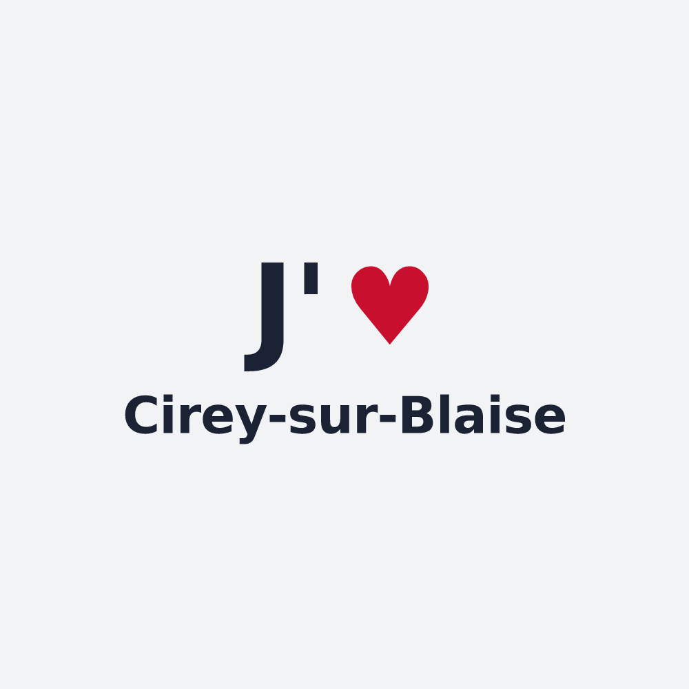 Poster personnalisé Cirey-sur-Blaise — design J'aime Cirey-sur-Blaise