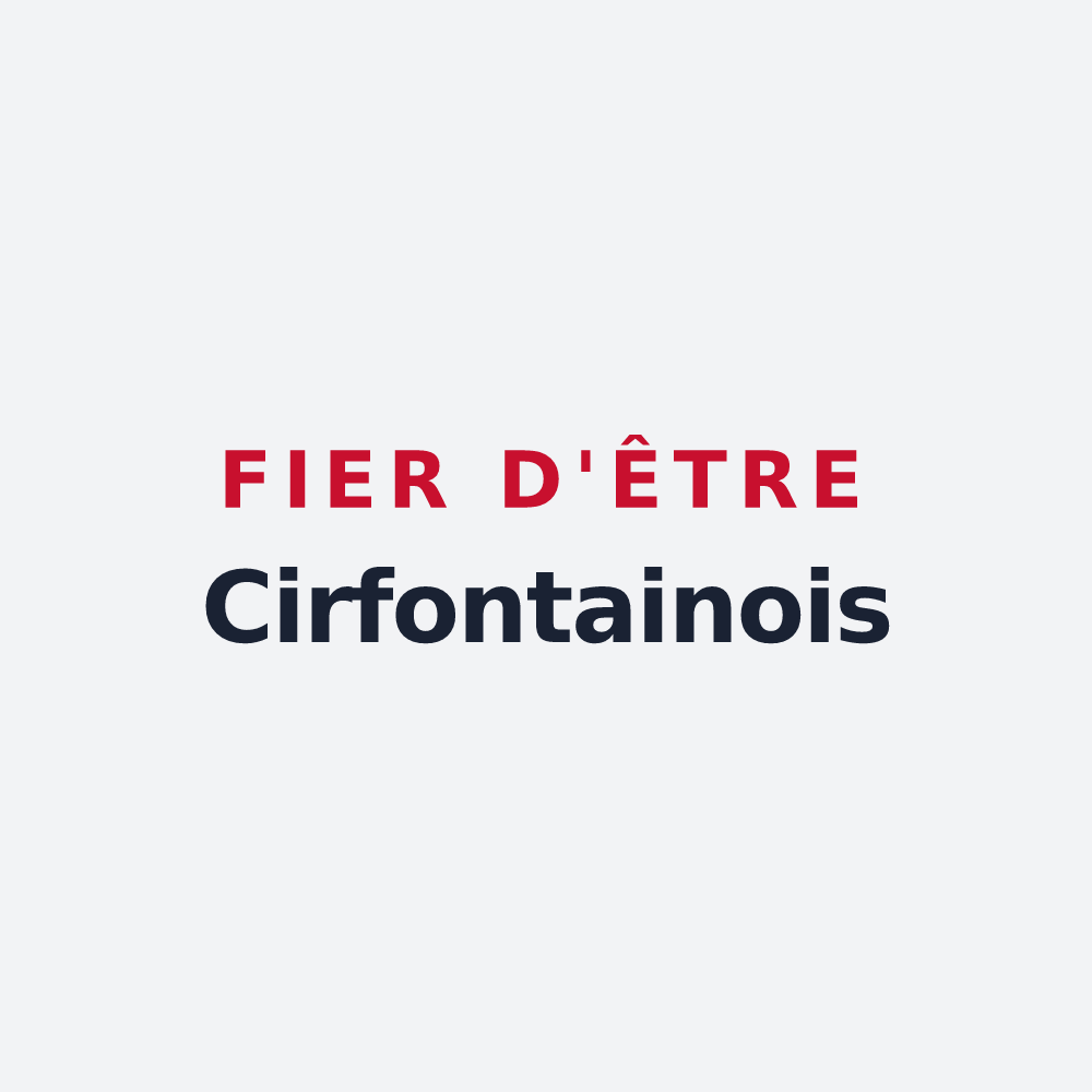 Poster « Fier d'être Cirfontainois » — design pour Cirfontaines-en-Azois