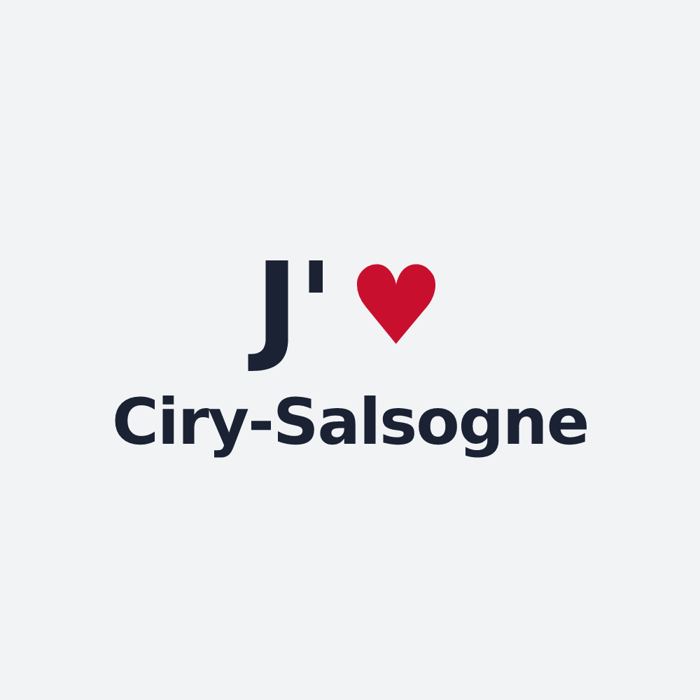 Poster personnalisé Ciry-Salsogne — design J'aime Ciry-Salsogne