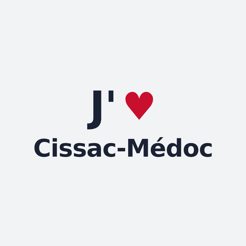 Poster personnalisé Cissac-Médoc — design J'aime Cissac-Médoc