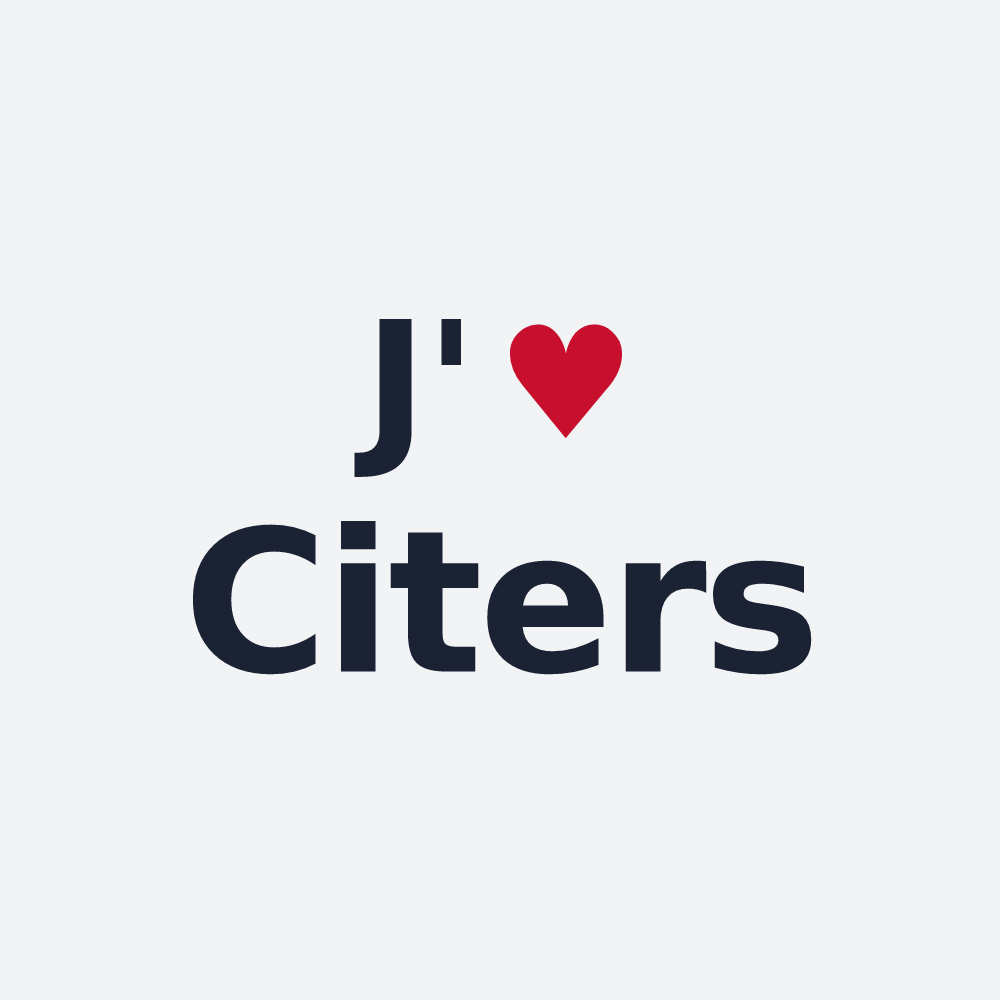 Poster personnalisé Citers — design J'aime Citers