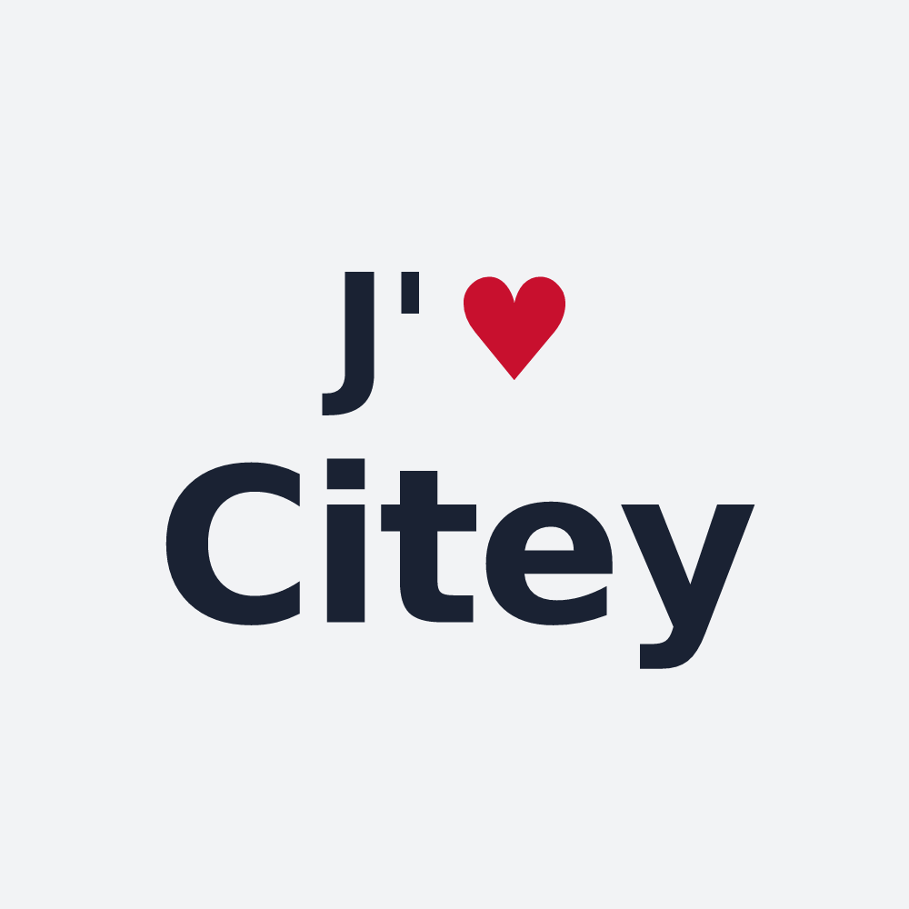 Poster personnalisé Citey — design J'aime Citey
