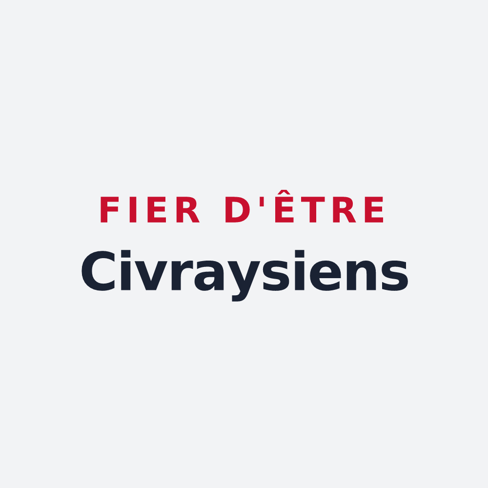 Poster « Fier d'être Civraysiens » — design pour Civray-sur-Esves