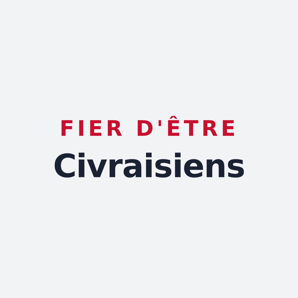 Poster « Fier d'être Civraisiens » — design pour Civray