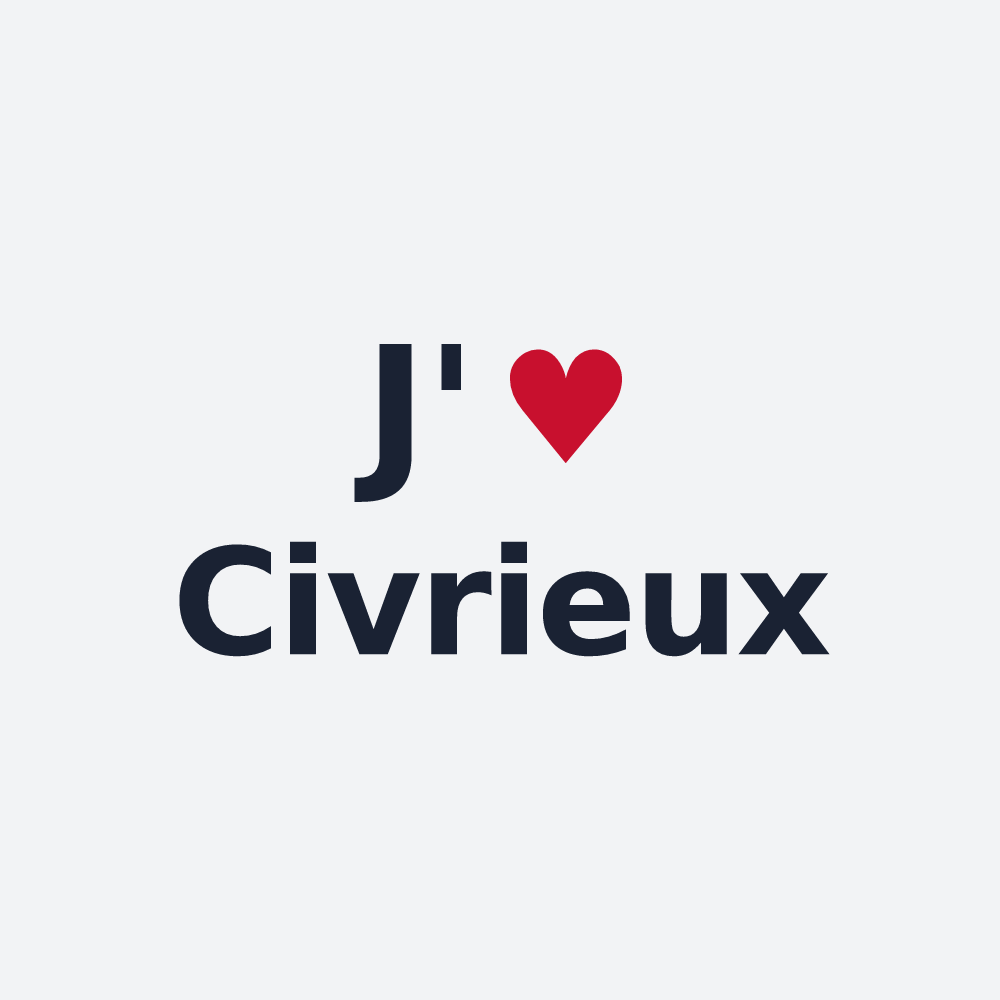 Poster personnalisé Civrieux — design J'aime Civrieux