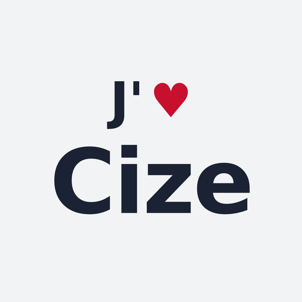 Poster personnalisé Cize — design J'aime Cize