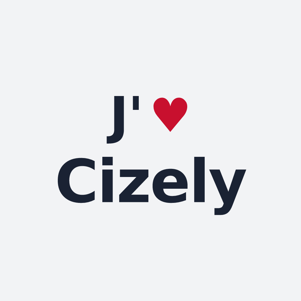 Poster personnalisé Cizely — design J'aime Cizely