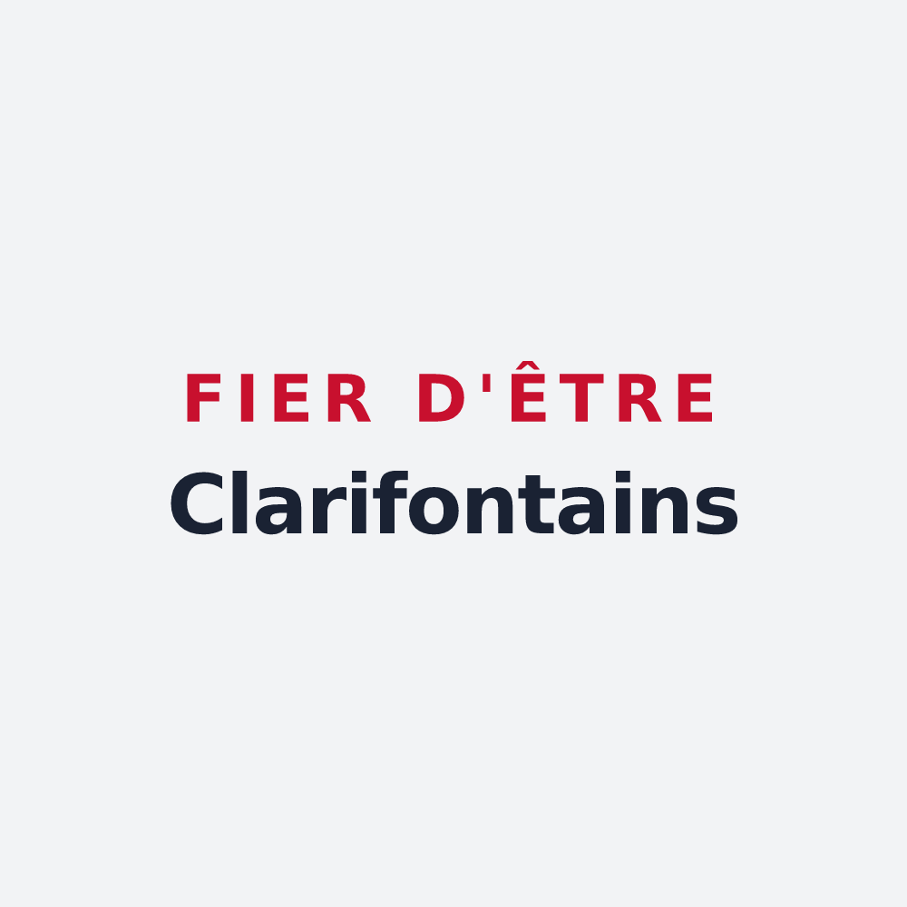 Poster « Fier d'être Clarifontains » — design pour Clairefontaine-en-Yvelines