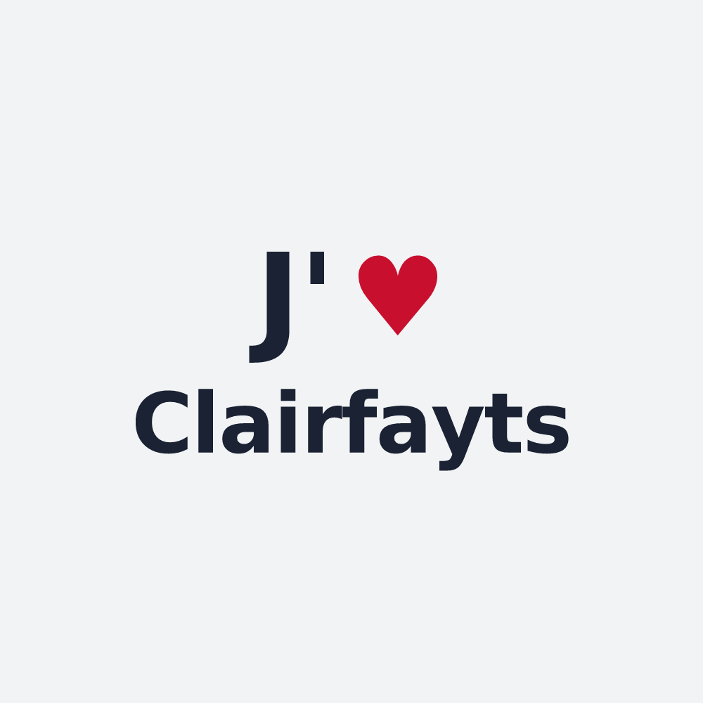 Poster personnalisé Clairfayts — design J'aime Clairfayts