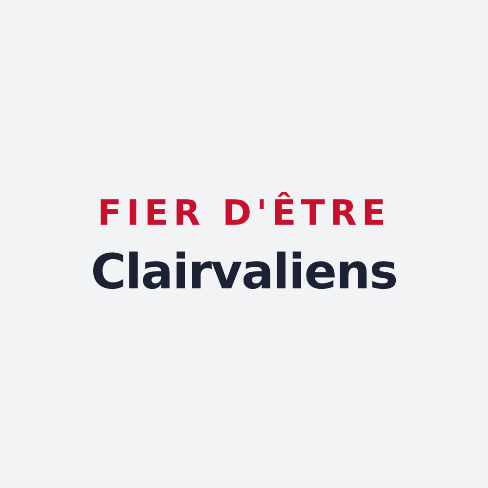 Poster « Fier d'être Clairvaliens » — design pour Clairvaux-les-Lacs