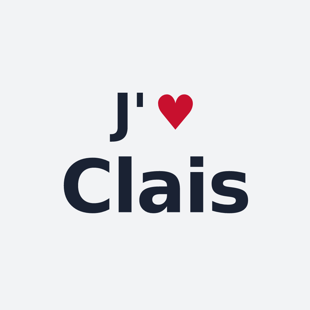 Poster personnalisé Clais — design J'aime Clais