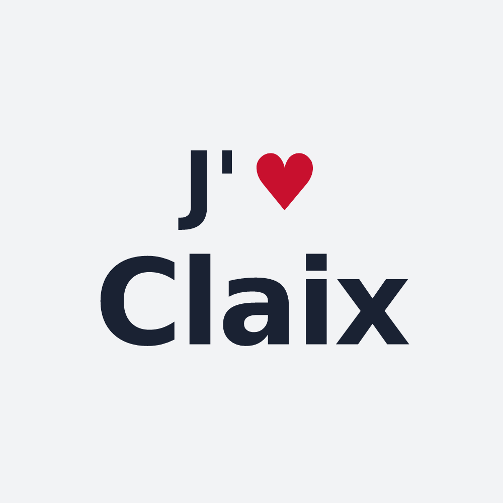 Poster personnalisé Claix — design J'aime Claix
