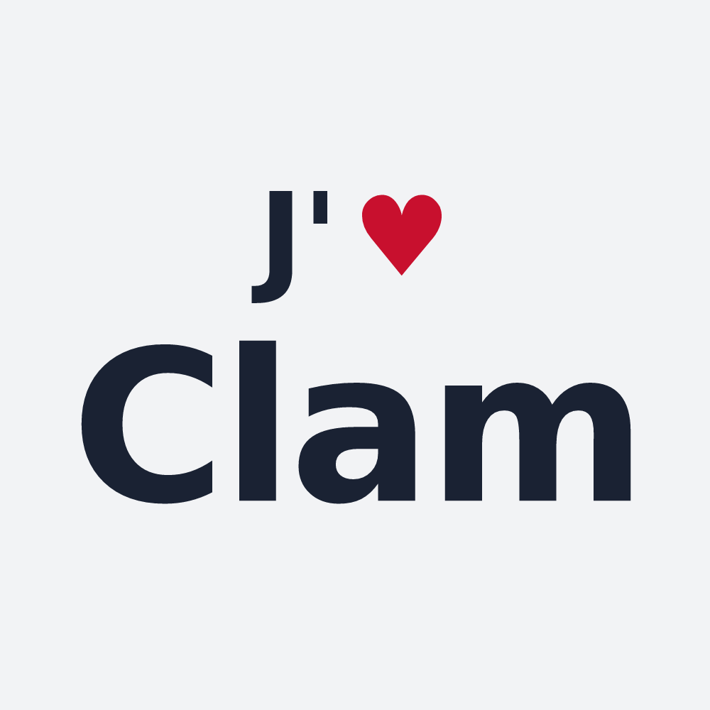 Poster personnalisé Clam — design J'aime Clam