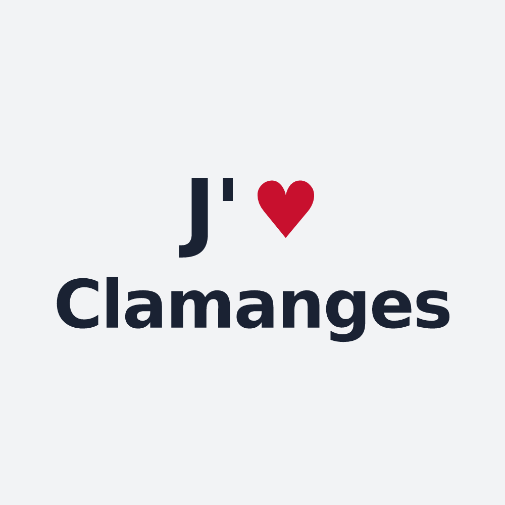Poster personnalisé Clamanges — design J'aime Clamanges