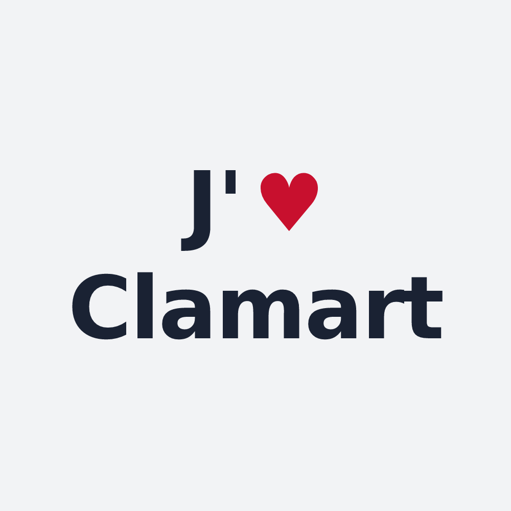 Poster personnalisé Clamart — design J'aime Clamart