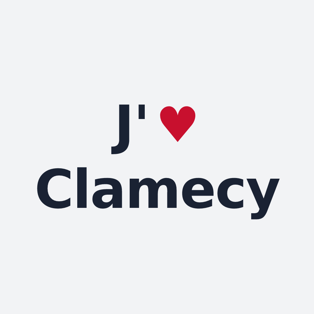 Poster personnalisé Clamecy — design J'aime Clamecy