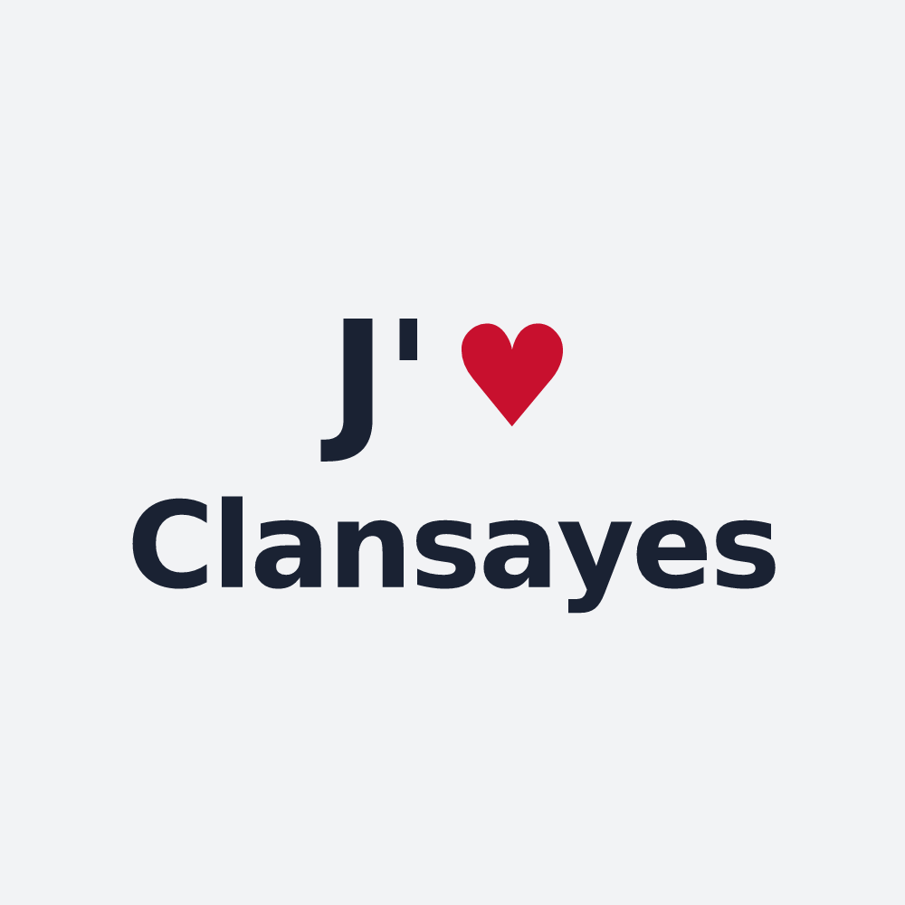Poster personnalisé Clansayes — design J'aime Clansayes