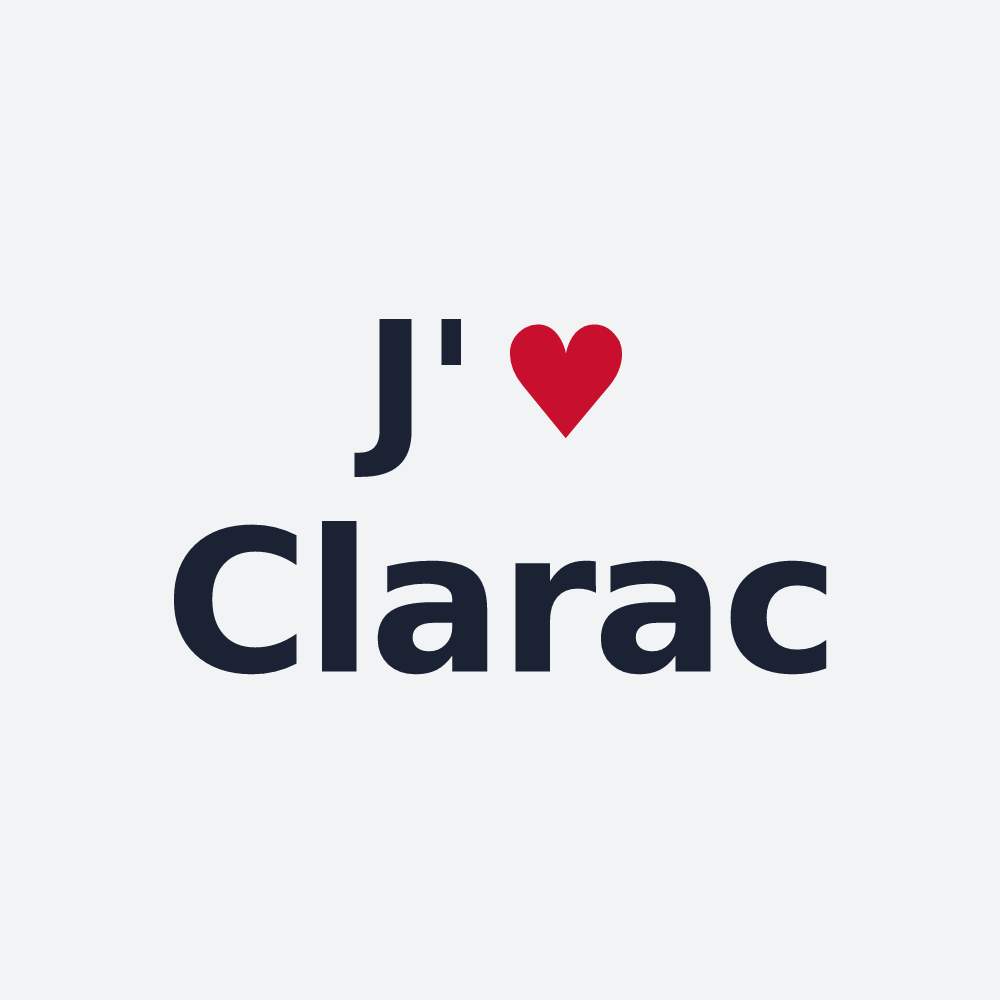 Poster personnalisé Clarac — design J'aime Clarac