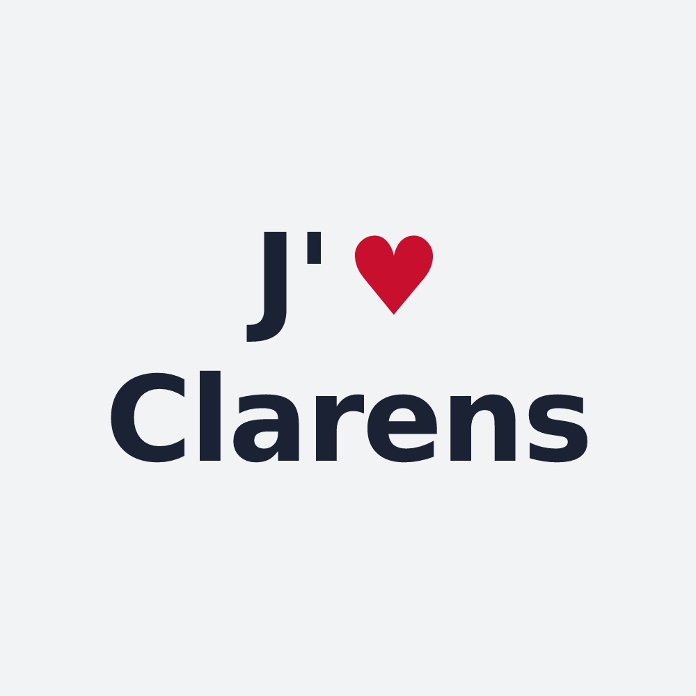 Poster personnalisé Clarens — design J'aime Clarens