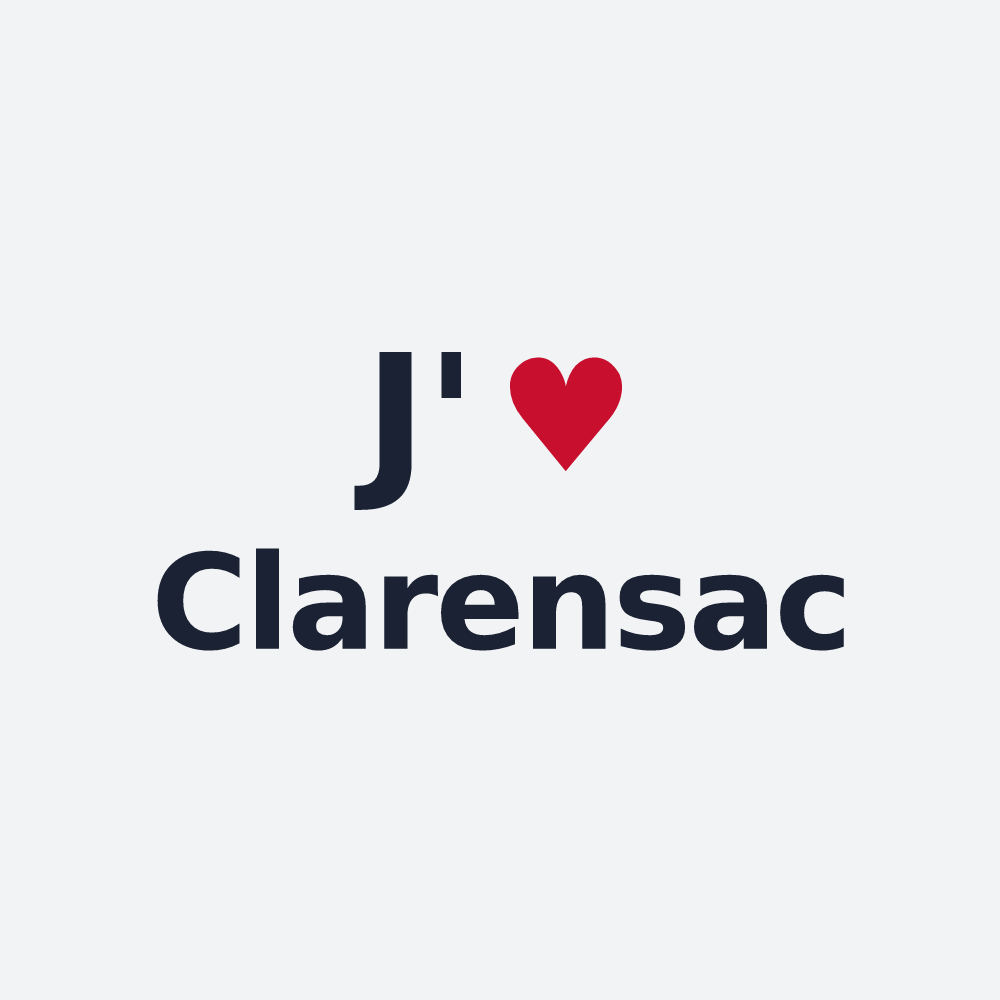 Poster personnalisé Clarensac — design J'aime Clarensac
