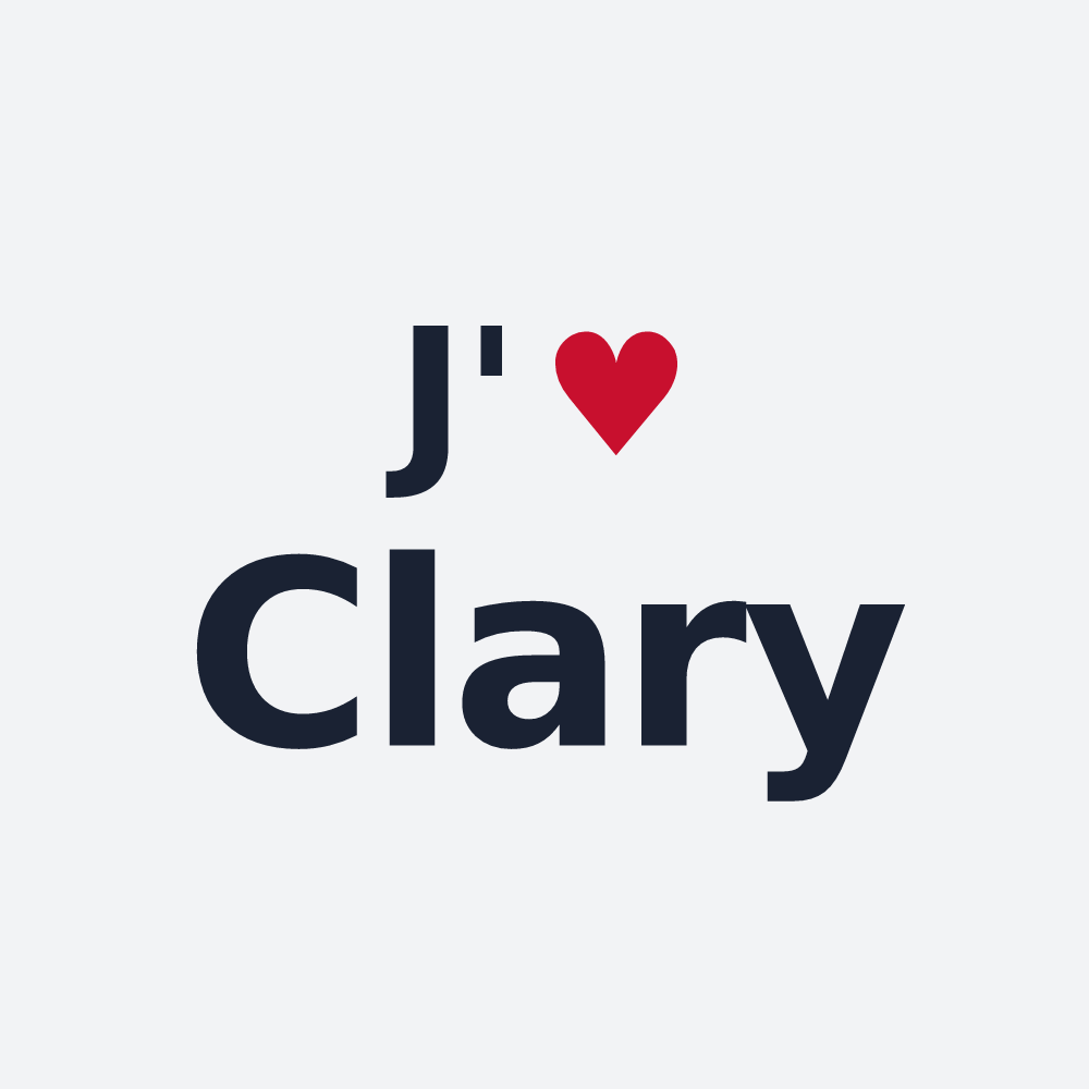 Poster personnalisé Clary — design J'aime Clary