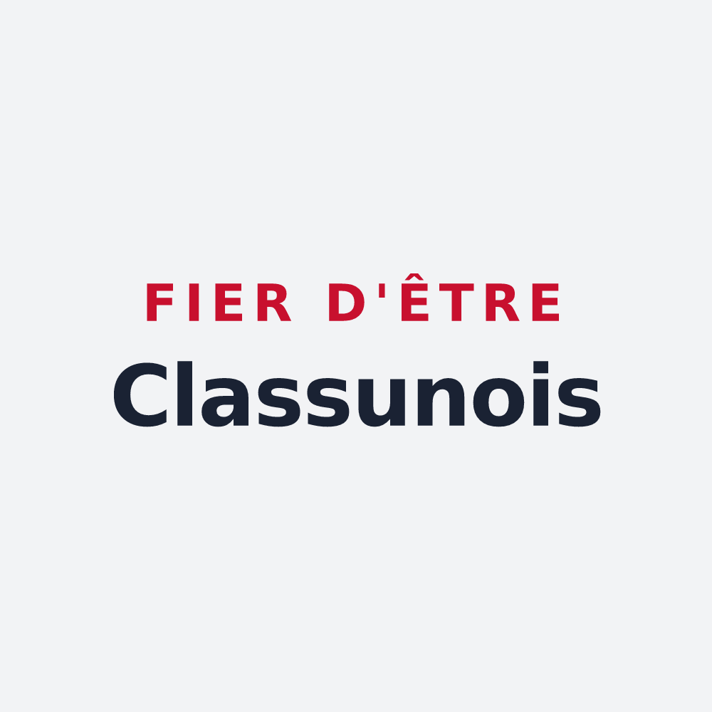 Poster « Fier d'être Classunois » — design pour Classun