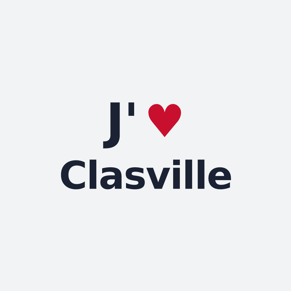 Poster personnalisé Clasville — design J'aime Clasville
