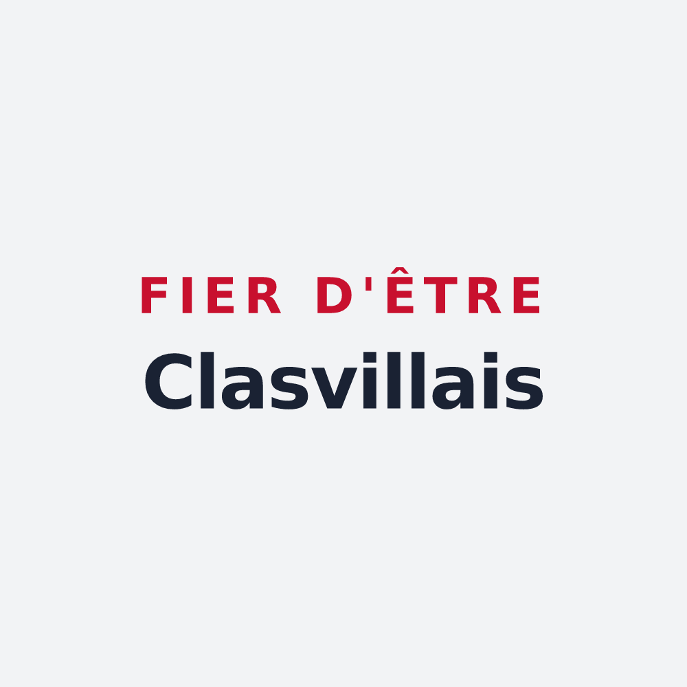 Poster « Fier d'être Clasvillais » — design pour Clasville