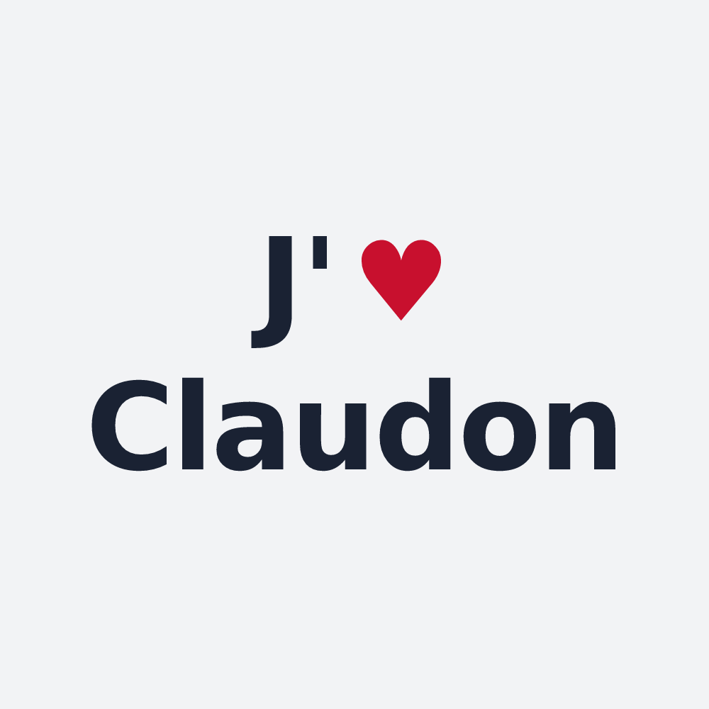 Poster personnalisé Claudon — design J'aime Claudon