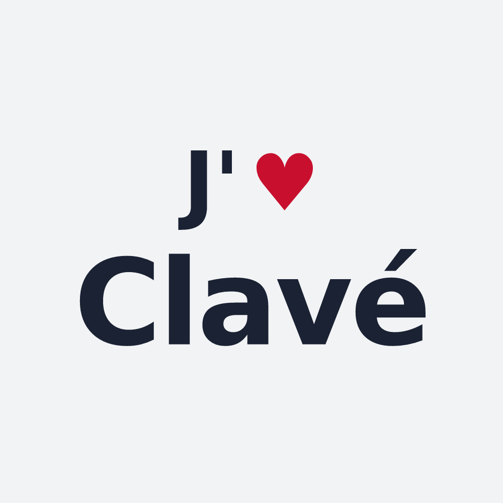 Poster personnalisé Clavé — design J'aime Clavé