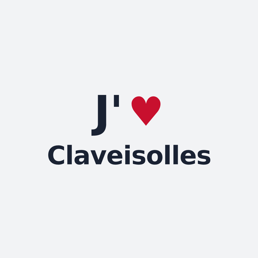 Poster personnalisé Claveisolles — design J'aime Claveisolles