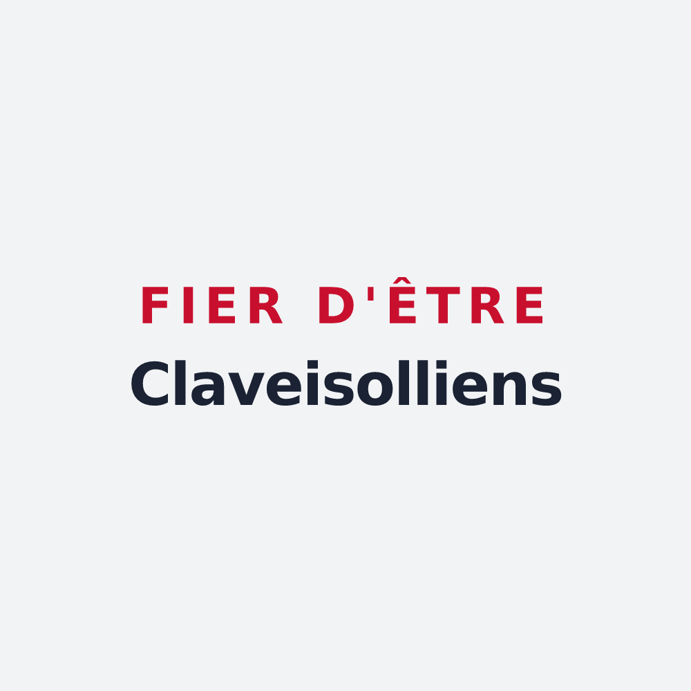 Poster « Fier d'être Claveisolliens » — design pour Claveisolles