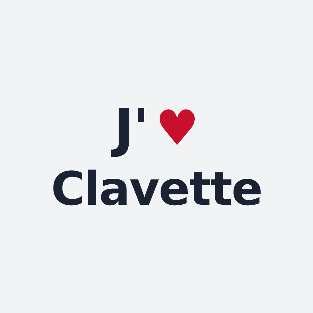 Poster personnalisé Clavette — design J'aime Clavette