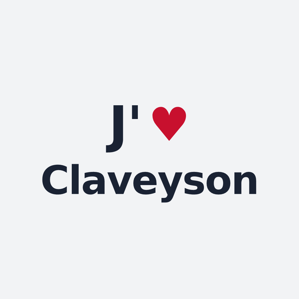 Poster personnalisé Claveyson — design J'aime Claveyson
