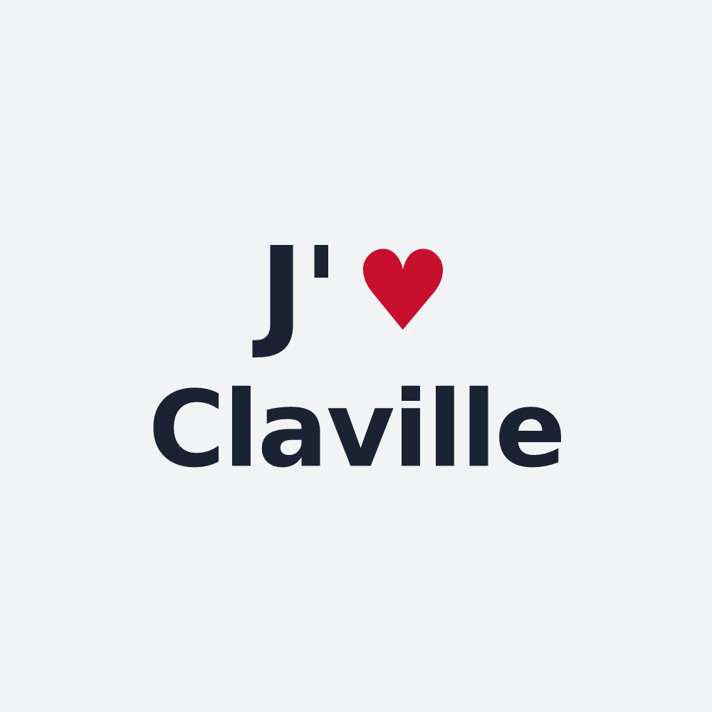 Poster personnalisé Claville — design J'aime Claville