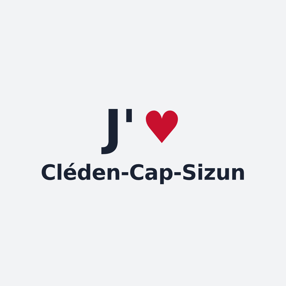 Poster personnalisé Cléden-Cap-Sizun — design J'aime Cléden-Cap-Sizun