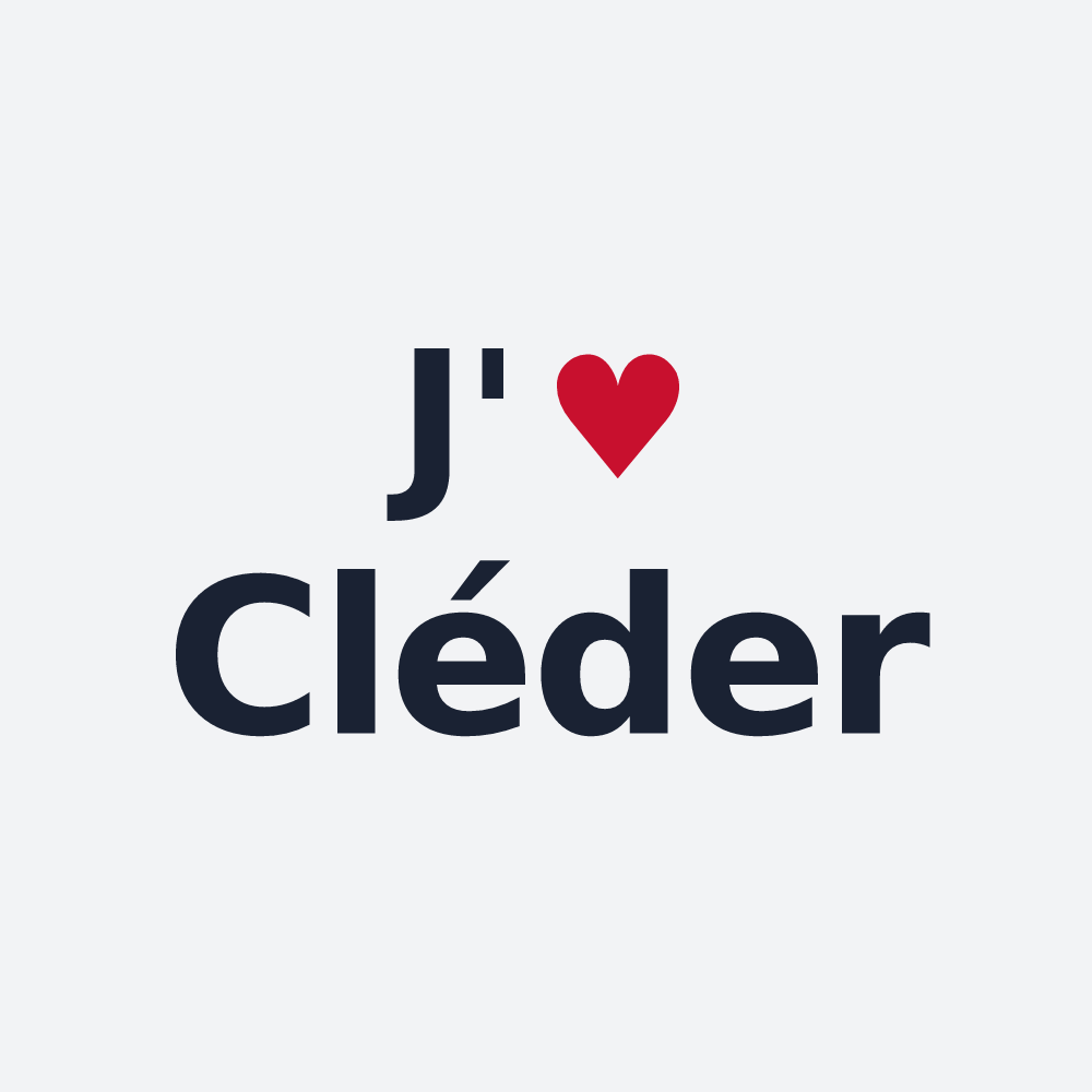 Poster personnalisé Cléder — design J'aime Cléder