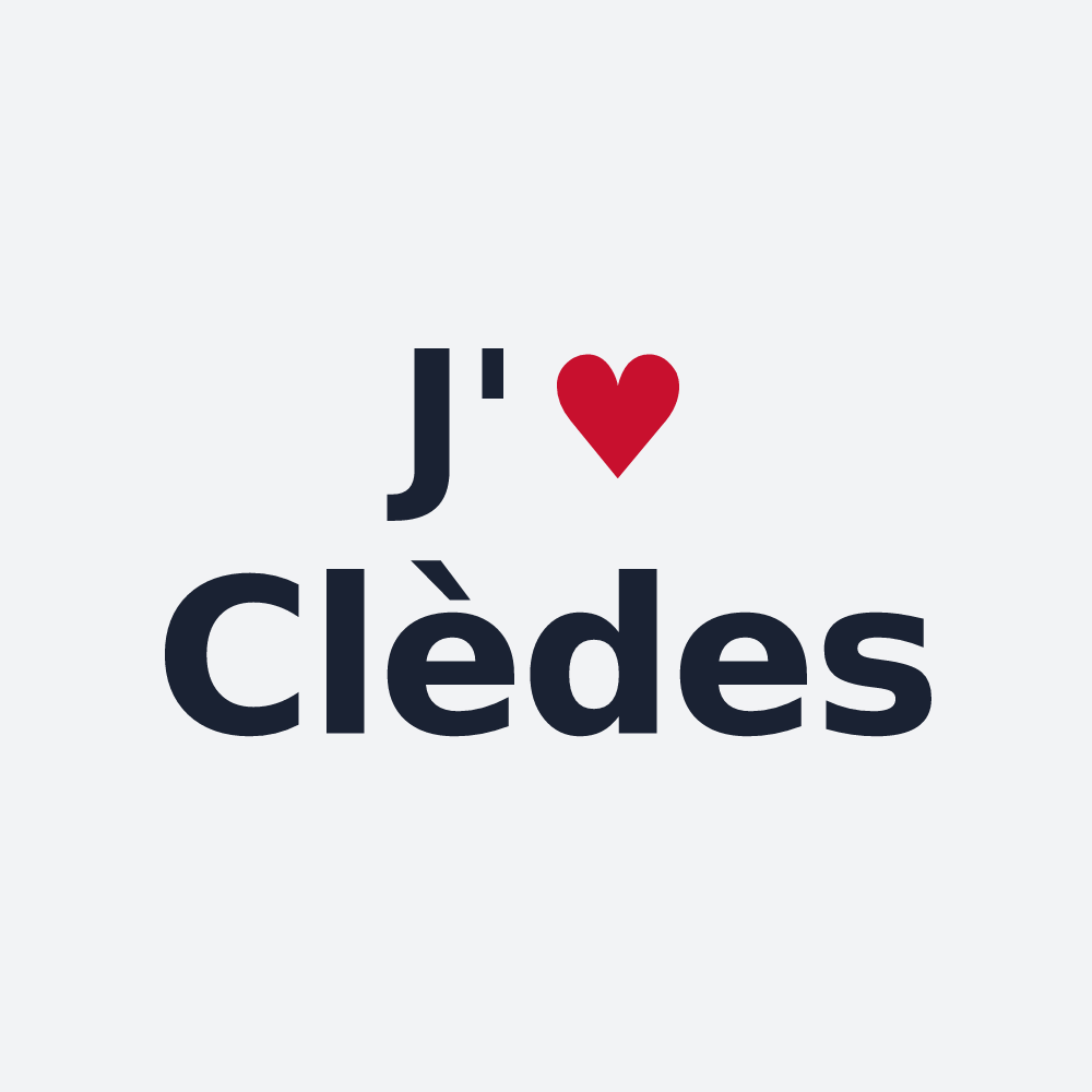 Poster personnalisé Clèdes — design « J'aime Clèdes » imprimé sur le poster