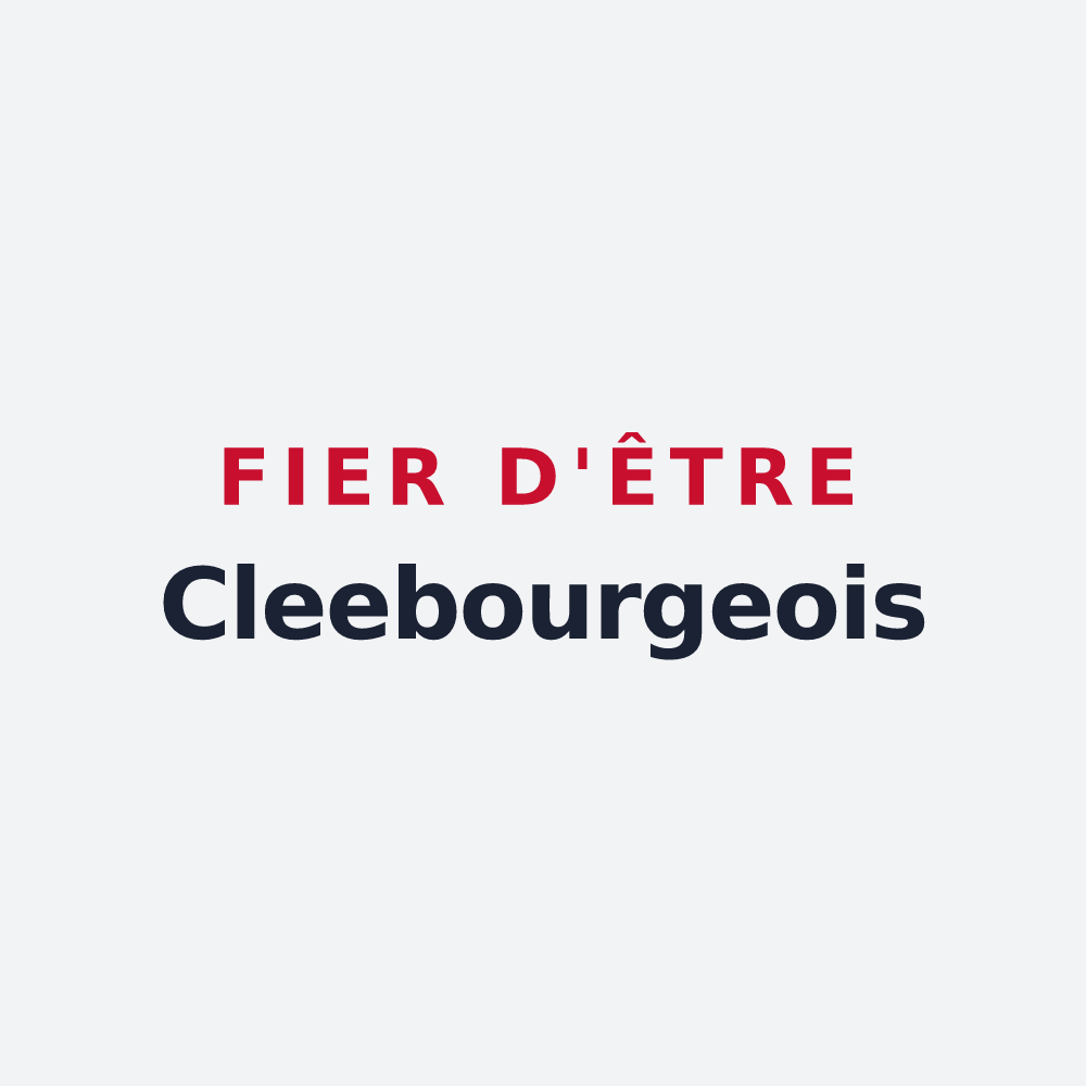 Poster « Fier d'être Cleebourgeois » — design pour Cleebourg